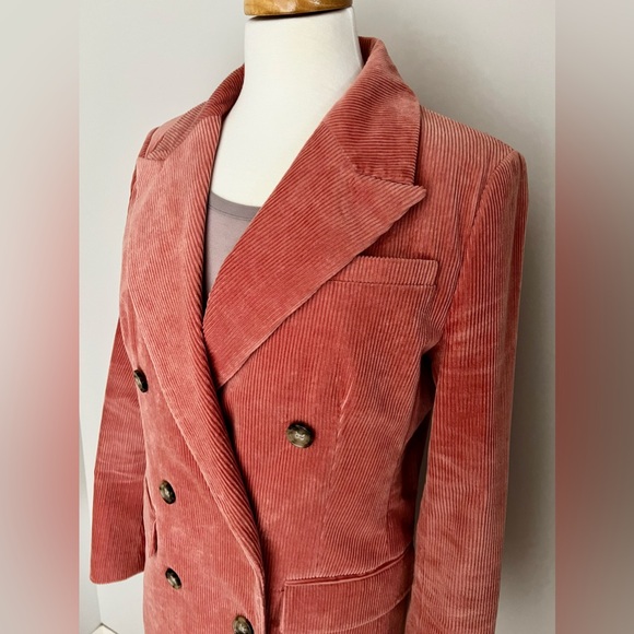 Banana Republic DB Corduroy Blazer, Pink Blush, size 4 - Picture 8 of 13